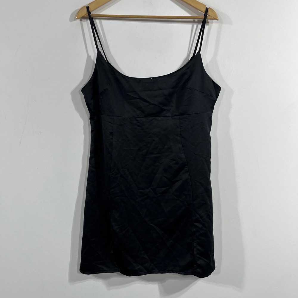 AsYou Y2K Fairy Grunge Satin Mini Slip Dress Size 12 Coquette Minimalist Boho